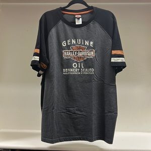 Harley-Davidson Men's Genuine Oil Can Short Sleeve Tee, Grey